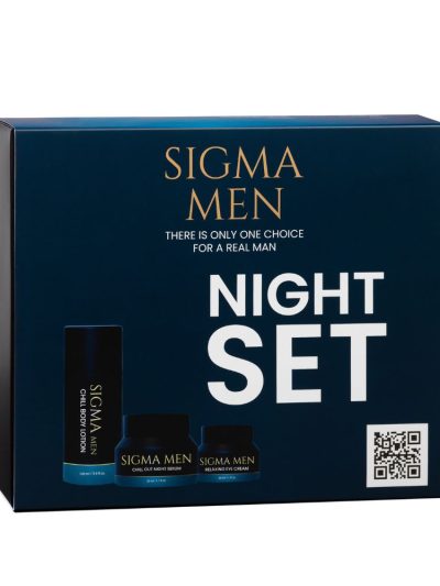Sigma Men Night Set zestaw lekki balsam do ciała 100ml + serum na noc 50ml + krem pod oczy 30ml