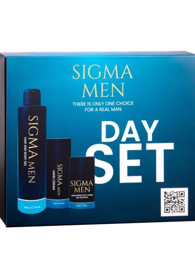 Sigma Men Day Set zestaw żel do mycia ciała i włosów 200ml + krem do rąk 100ml + krem na dzień 50ml