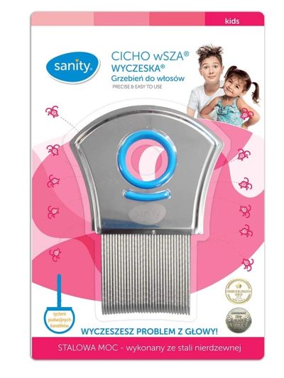 Sanity Kids CICHO wSZA WYCZESKA grzebień do włosów na wszy