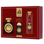 Lattafa Nebras zestaw woda perfumowana 100ml + woda perfumowana 20ml + dezodorant 200ml