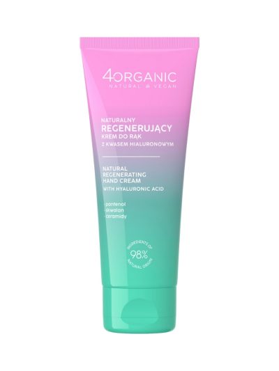 4organic Naturalny regenerujący krem do rąk z kwasem hialuronowym 75ml