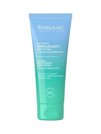 4organic Naturalny nawilżający krem do rąk z kwasem hialuronowym 75ml