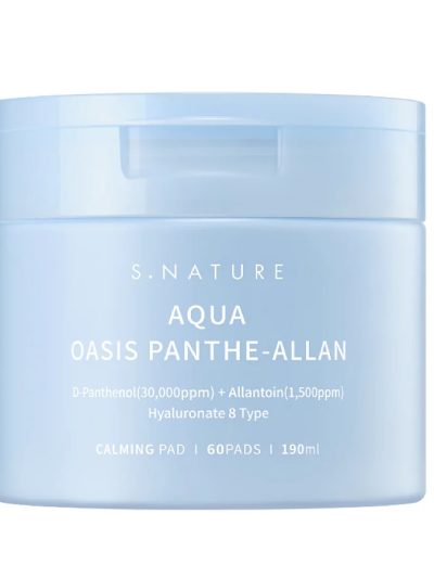 S.NATURE Aqua Oasis Panthe-Allan Calming Pad łagodzące płatki do twarzy 60szt