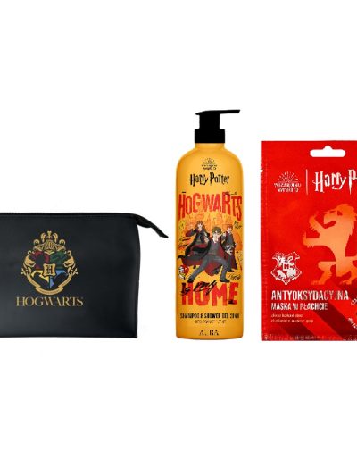 Harry Potter Zestaw żel pod prysznic 500ml + antyoksydacyjna maska w płachcie 20ml + kosmetyczka