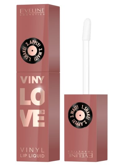 Eveline Cosmetics VinyLove długotrwała pomadka płynna z efektem winylowym 04 Peachy 4ml