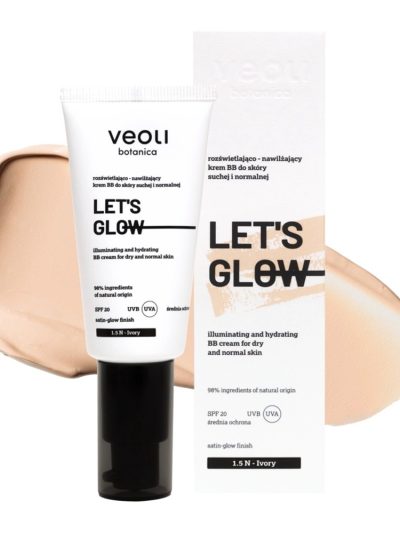 Veoli Botanica Let's Glow rozświetlająco-nawilżający krem BB do skóry suchej i normalnej 2.0 W Vanilla 30ml