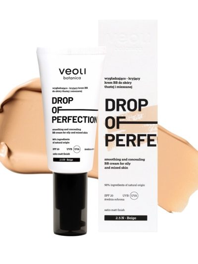 Veoli Botanica Drop Of Perfection wygładzająco-kryjący krem BB do skóry tłustej i mieszanej 2.5 N Beige 30ml