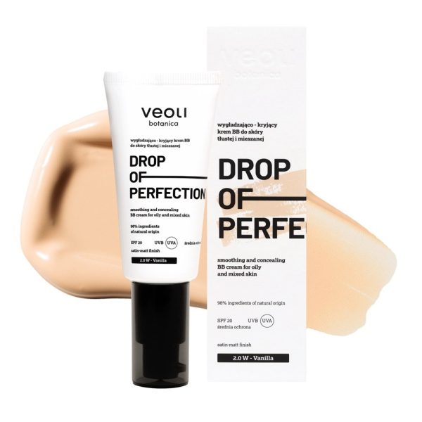 Veoli Botanica Drop Of Perfection wygładzająco-kryjący krem BB do skóry tłustej i mieszanej 2.0 W Vanilla 30ml