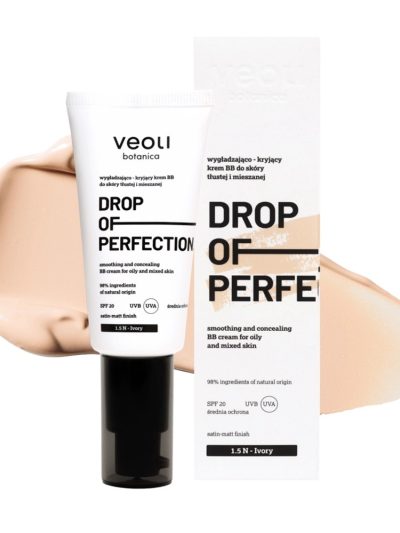 Veoli Botanica Drop Of Perfection wygładzająco-kryjący krem BB do skóry tłustej i mieszanej 1.5 N Ivory 30ml