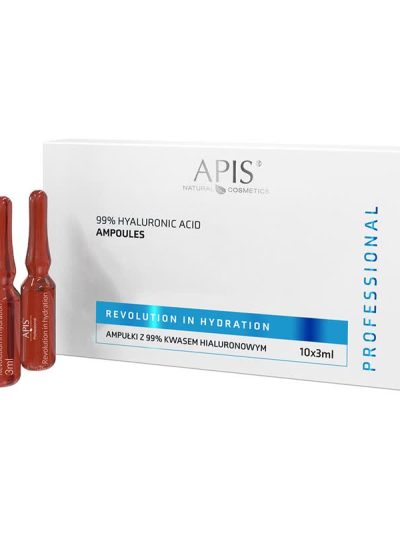 APIS Rewolucja w Nawilżeniu ampułki z kwasem hialuronowym 4D 99% 10x3ml