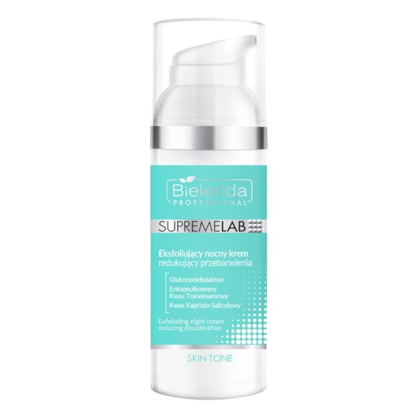 Bielenda Professional SupremeLab Skin Tone eksfoliujący nocny krem redukujący przebarwienia 50ml