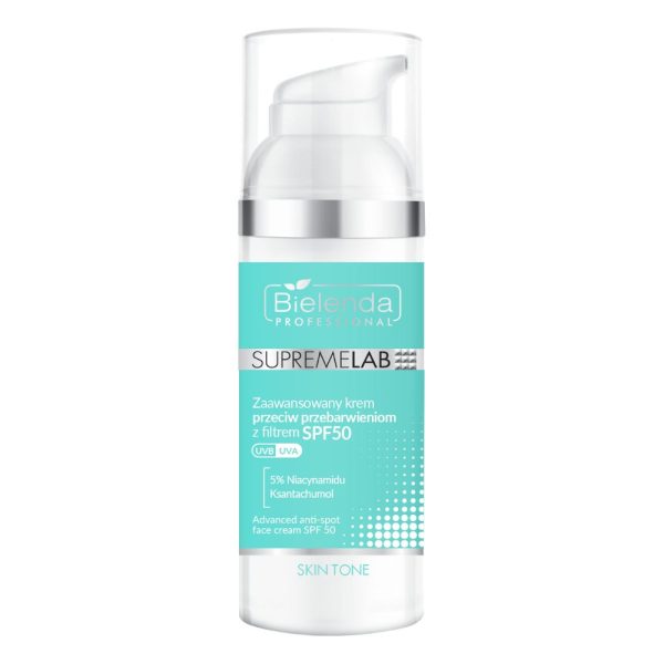 Bielenda Professional SupremeLab Skin Tone zaawansowany krem przeciw przebarwieniom z filtrem SPF50 50ml
