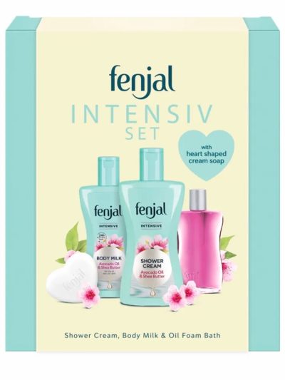 Fenjal Intensive zestaw kremowy żel pod prysznic 200ml + mleczko do ciała 200ml + olejek do kąpieli 50ml + mydło w kostce 90g