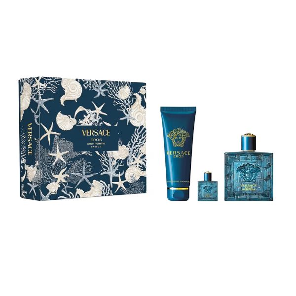 Versace Eros zestaw perfumy 100ml + perfumy 5ml + żel pod prysznic 150ml