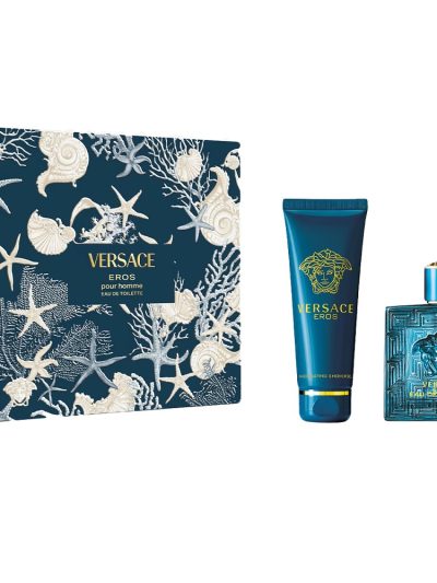 Versace Eros Pour Homme zestaw woda toaletowa spray 100ml + żel pod prysznic 150ml