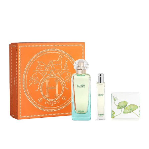 Hermes Un Jardin Sur Le Nil zestaw woda toaletowa 100ml + woda toaletowa 15ml + mydło w kostce 50g