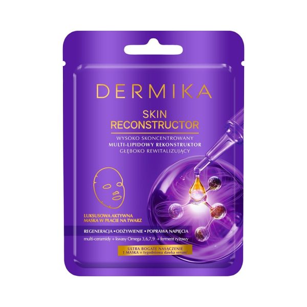 Dermika Skin Reconstructor wysoko skoncentrowany multi-lipidowy rekonstruktor głęboko rewitalizujący maska w płacie 1szt