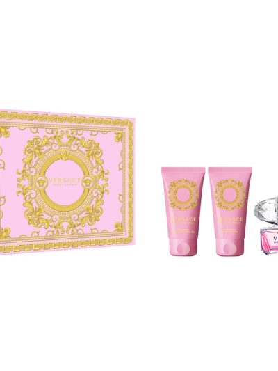 Versace Bright Crystal zestaw woda toaletowa 50ml + żel pod prysznic 50ml + balsam do ciała 50ml