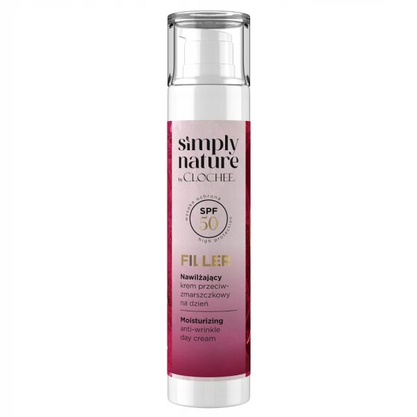 Clochee Simply Nature Filler nawilżający krem przeciwzmarszczkowy na dzień SPF50 50ml