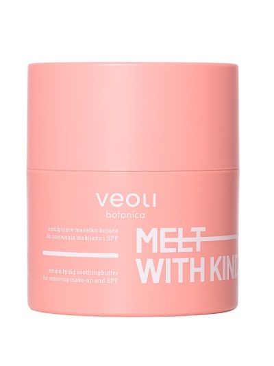 Veoli Botanica Melt With Kindness emulgujące masełko łagodzące do zmywania makijażu i SPF do skóry naczyniowej 40g