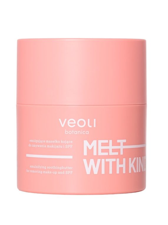 Veoli Botanica Melt With Kindness emulgujące masełko łagodzące do zmywania makijażu i SPF do skóry naczyniowej 40g
