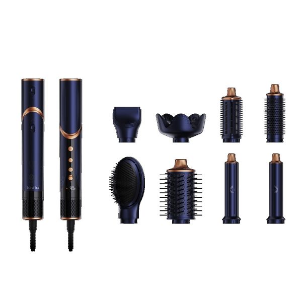 Lovio Multistyler AirStyle suszarko-lokówka 8w1 do włosów Granatowo-Miedziana LVHS001BL