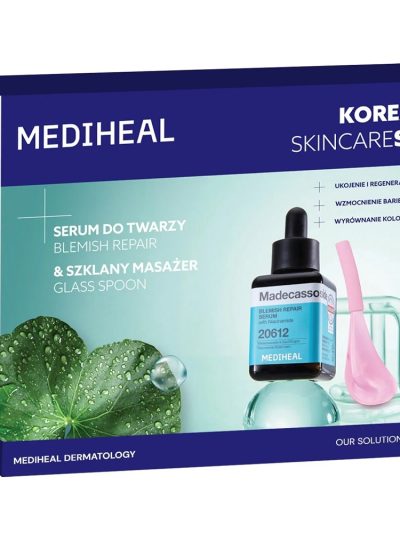 Mediheal Korean Skincare Set zestaw serum do twarzy 40ml + szklany masażer