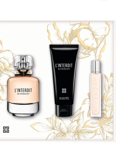 Givenchy L'interdit zestaw woda perfumowana 80ml + mleczko do ciała 74ml + woda perfumowana 12.5ml