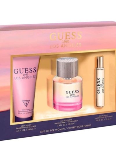 Guess 1981 Los Angeles Women zestaw woda toaletowa 100ml + balsam do ciała 200ml + woda perfumowana 15ml