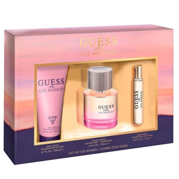 Guess 1981 Los Angeles Women zestaw woda toaletowa 100ml + balsam do ciała 200ml + woda perfumowana 15ml