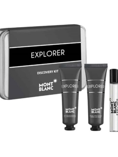 Mont Blanc Explorer zestaw miniatura wody perfumowanej 7.5ml + żel pod prysznic 30ml + balsam po goleniu 30ml