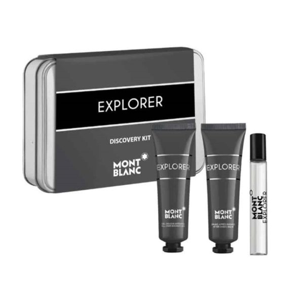 Mont Blanc Explorer zestaw miniatura wody perfumowanej 7.5ml + żel pod prysznic 30ml + balsam po goleniu 30ml