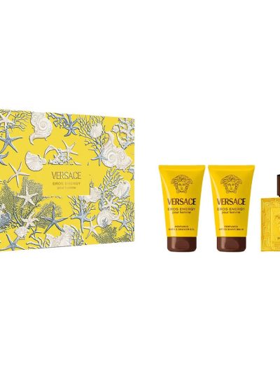 Versace Eros Energy zestaw woda perfumowana 50ml + żel pod prysznic 50ml + balsam po goleniu 50ml