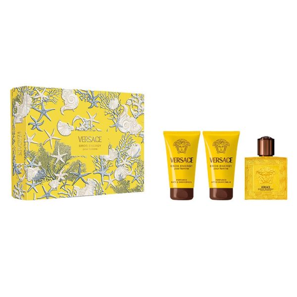 Versace Eros Energy zestaw woda perfumowana 50ml + żel pod prysznic 50ml + balsam po goleniu 50ml