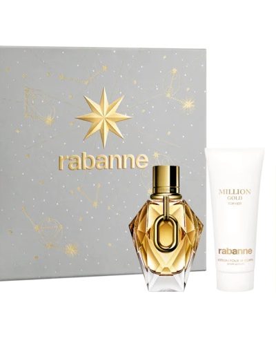 Paco Rabanne Million Gold For Her zestaw woda perfumowana 90ml + balsam do ciała 100ml + woda perfumowana 10ml