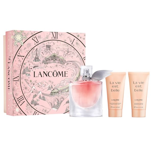 Lancome La Vie Est Belle zestaw woda perfumowana 50ml + balsam do ciała 50ml + żel pod prysznic 50ml