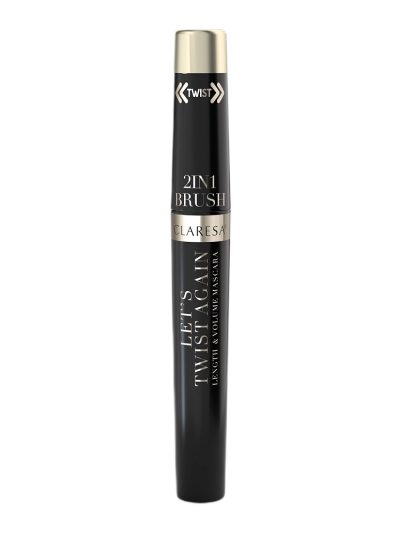 Claresa Let's Twist Again Length & Volume Mascara tusz do rzęs wydłużająco-pogrubiający Black 7g