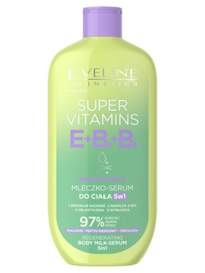 Eveline Cosmetics Super Vitamins regenerujące mleczko–serum do ciała 5w1 350ml