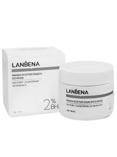 Lanbena 2%BHA maska oczyszczająca do nosa na pory i zaskórniki w paskach 30g