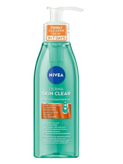 Nivea Derma Skin Clear żel oczyszczający przeciw niedoskonałościom 150ml