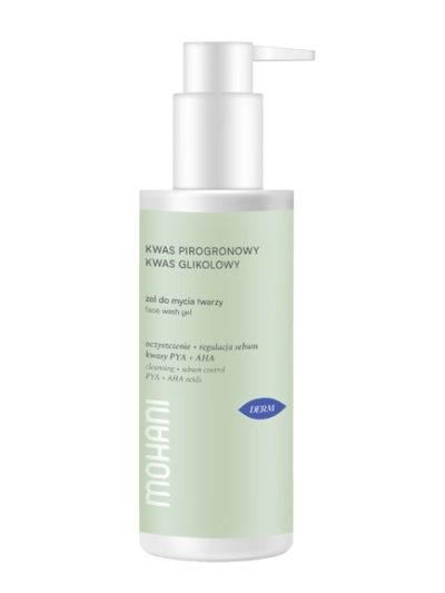 Mohani Derm żel do mycia twarzy z kwasem pirogronowym i glikolowym 150ml