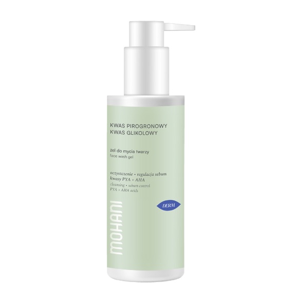 Mohani Derm żel do mycia twarzy z kwasem pirogronowym i glikolowym 150ml