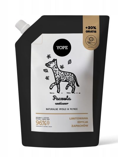 Yope Naturalne mydło w płynie refill Paczula & Wetiwer 600ml