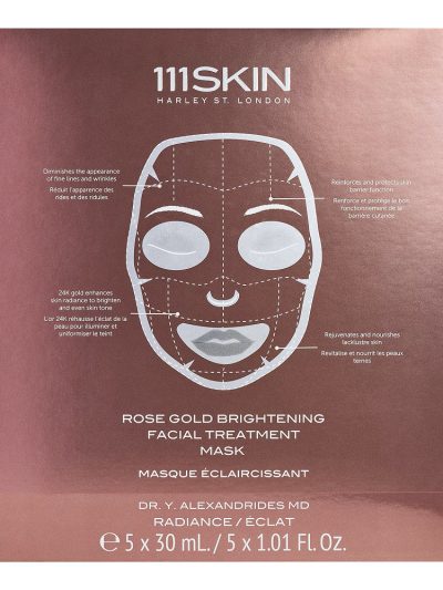 111Skin Rose Gold rozświetlająca maseczka w płachcie 5x30ml