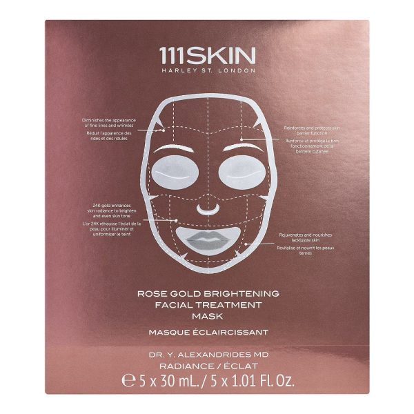 111Skin Rose Gold rozświetlająca maseczka w płachcie 5x30ml