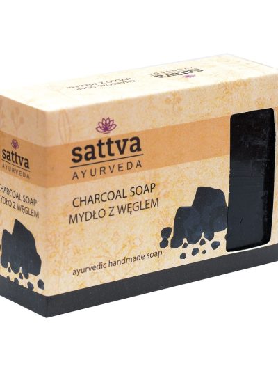 Sattva Body Soap indyjskie mydło glicerynowe z węglem Charcoal 125g