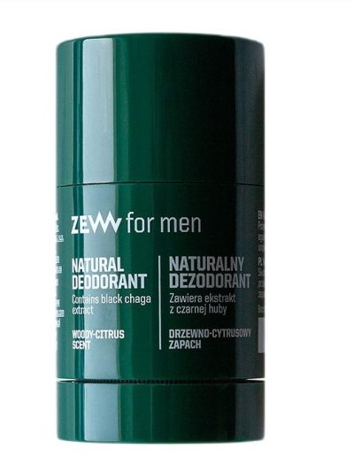 Zew For Men Naturalny dezodorant w sztyfcie z czarną hubą 30g