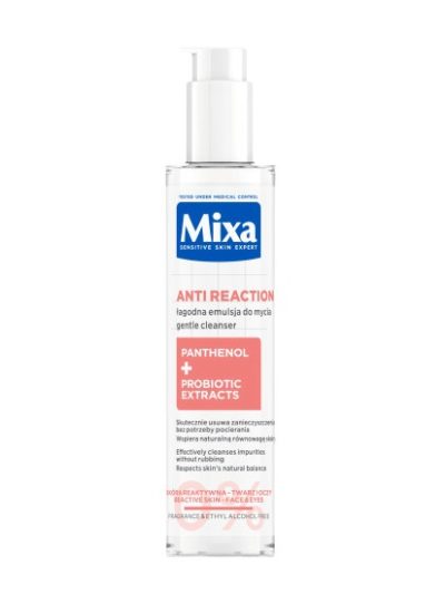 MIXA Anti Reaction łagodna emulsja do mycia przeciw zaczerwienieniom dla skóry reaktywnej 150ml