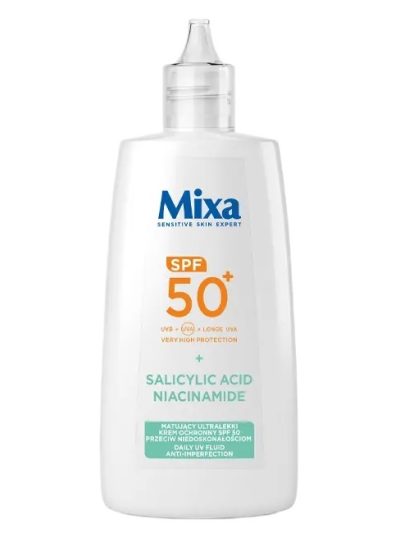 MIXA Matujący ultralekki krem ochronny SPF50 przeciw niedoskonałościom 40ml