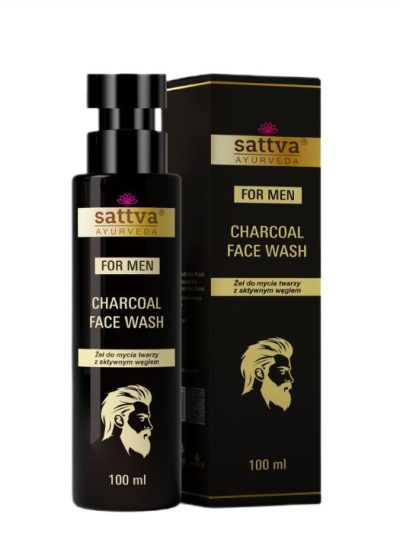 Sattva For Men żel do mycia twarzy z aktywnym węglem 100ml